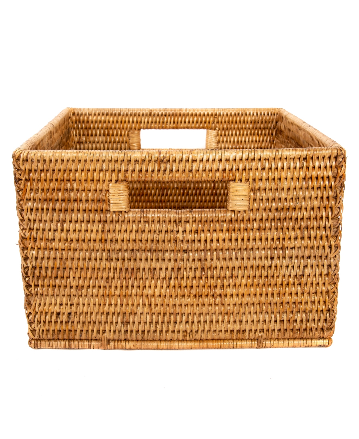 Artifacts Rattan Square Storage Basket With Handles