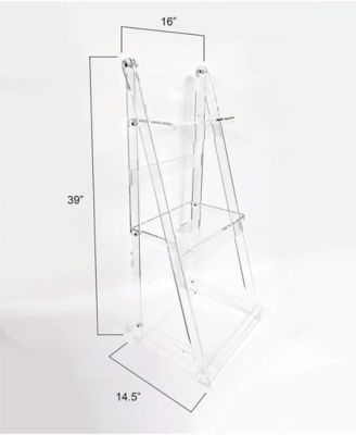 DesignStyles Clear Acrylic Ladder Shelf