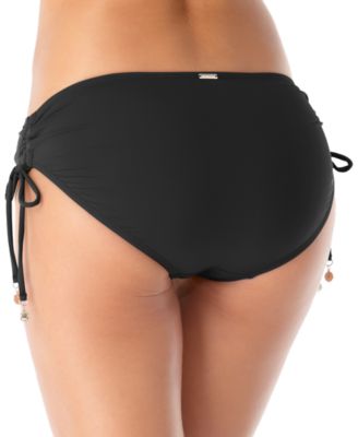 Ruched-Side Bikini Bottoms