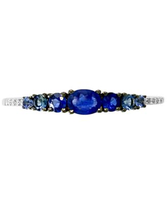 EFFY&reg; Sapphire (1/2 ct. t.w.) & Diamond (1/20 ct. t.w.) Ring in 14k White Gold
