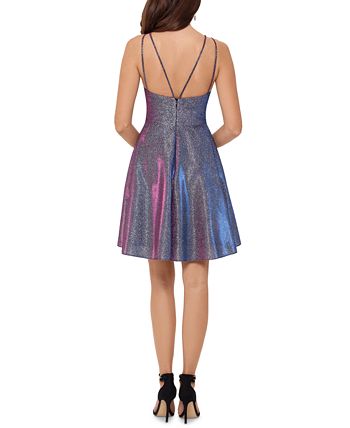 XSCAPE - Glitter Fit & Flare Dress