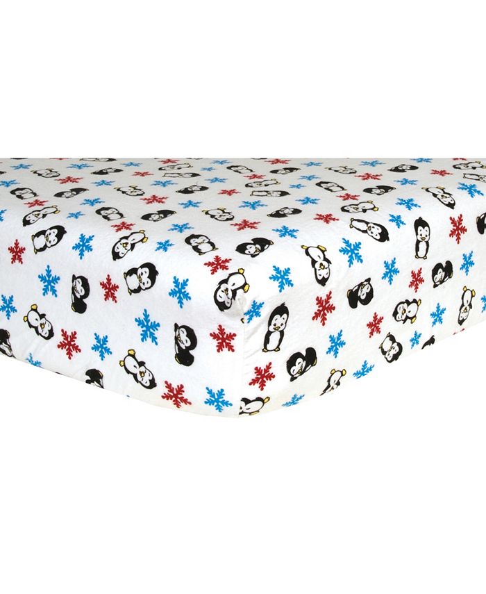 Trend Lab - Penguin Flannel Crib Sheet