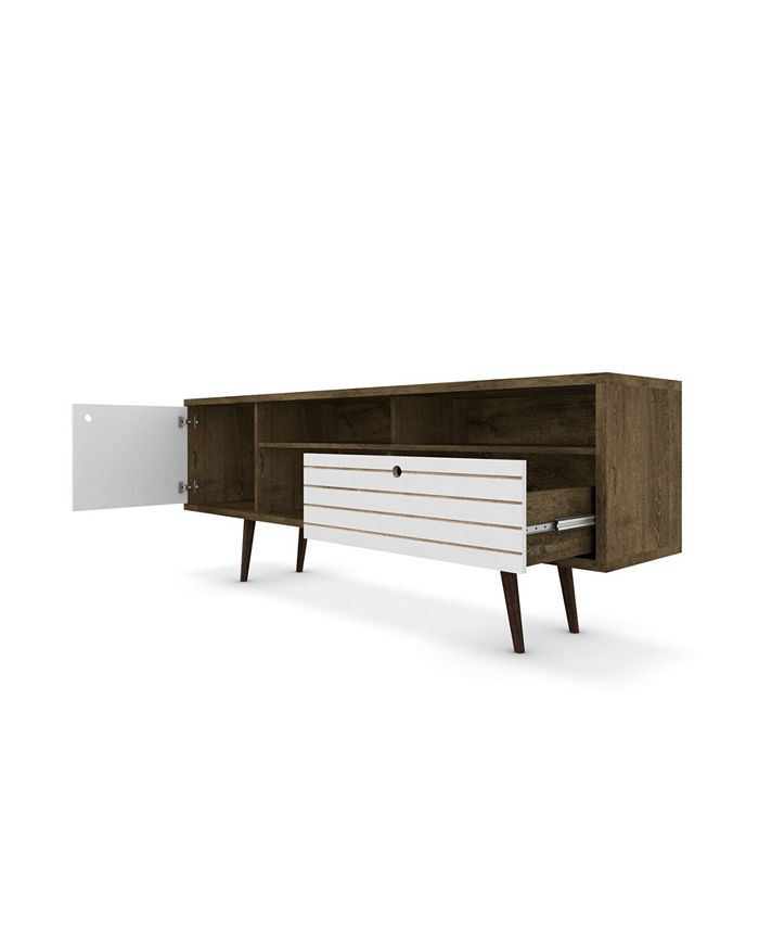 Manhattan Comfort Liberty 70.86" Mid Century Modern TV Stand with 4