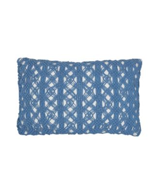 carol & frank - Clyde Santorini Hand Macrame Pillow, 14" x 22", Santorini
