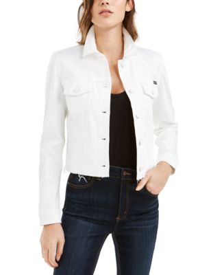 Calvin Klein Jeans White Jean Jacket & Reviews - Jackets & Vests - Juniors  - Macy's