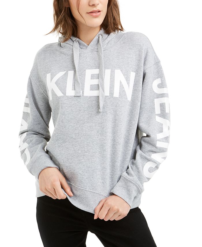 Calvin Klein Jeans Fleece Traveling Logo Hoodie - Macy's