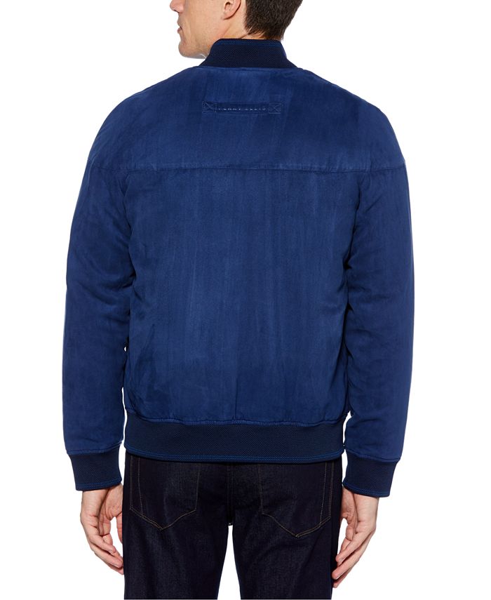 Perry Ellis Men's Faux Suede Bomber Jacket - Macy's