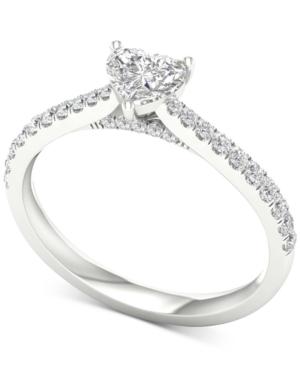 image of Diamond Heart Engagement Ring (3/4 ct. t.w.) in 14k White Gold