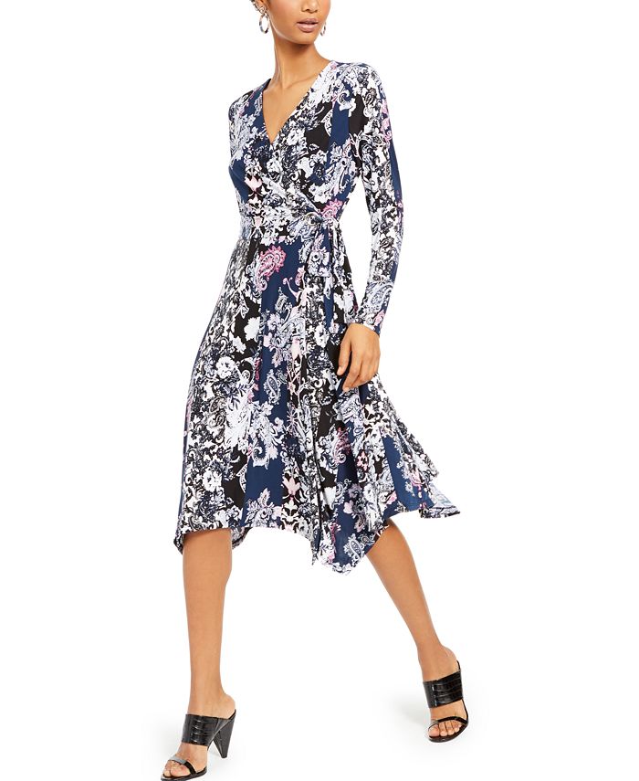 INC International Concepts INC Printed Wrap Dress, Created for Macy's ...