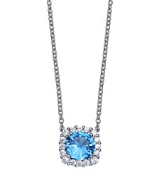 Giani Bernini Color Crystal Pear Pendant Necklace in Sterling