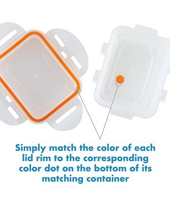 Lock n Lock - Easy Essentials Color Mates Assorted 36-Pc. Food Storage Container Set
