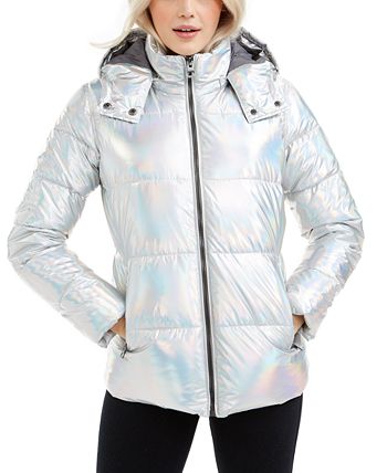 Guess iridescent puffer jacket sale