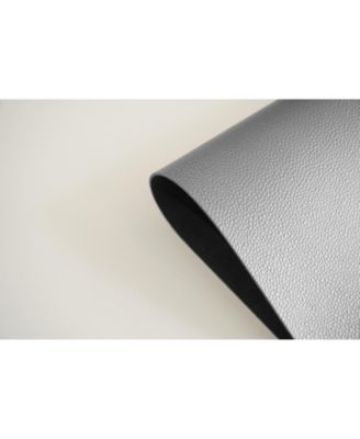 Dainty Home Faux Leather Pebble Slip Resistant Suede Backing Embossed 3D Surface Luxury 12" x 18" Place Mats - Set of 4