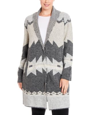 Joseph A Plus Size Geo-Print Shawl-Collar Coatigan Macy's