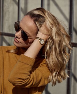 Eco-Drive Women's Corso Diamond-Accent Gold-Tone Stainless Steel Bracelet Watch 29mm