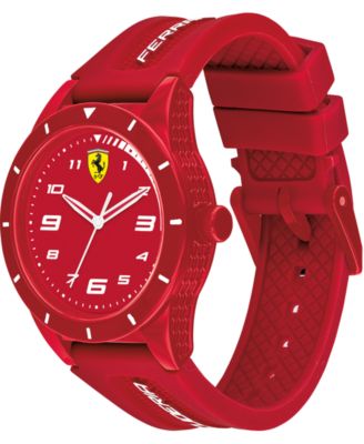 Ferrari Kid's Red Rev Red Silicone Strap Watch 34mm