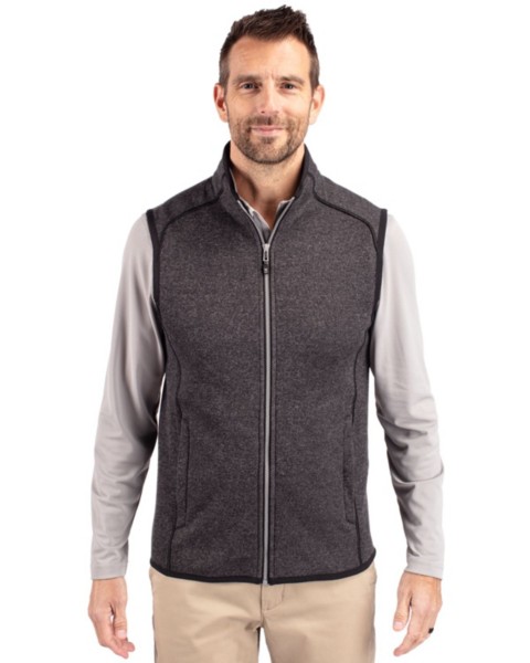 Мужские Cutter & Buck Men's Mainsail Sweater-Knit Full Zip Vest