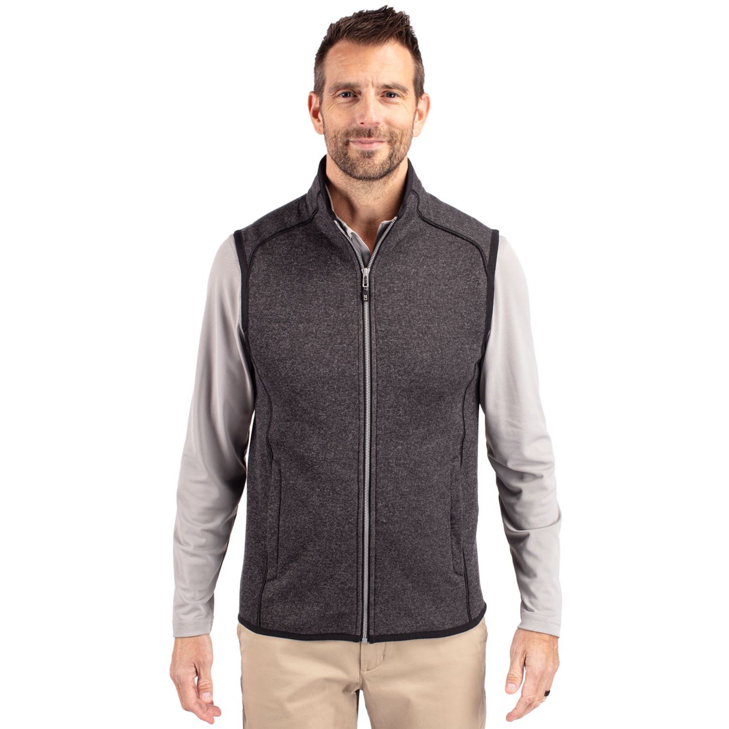 Men's Mainsail Sweater-Knit Full Zip Vest