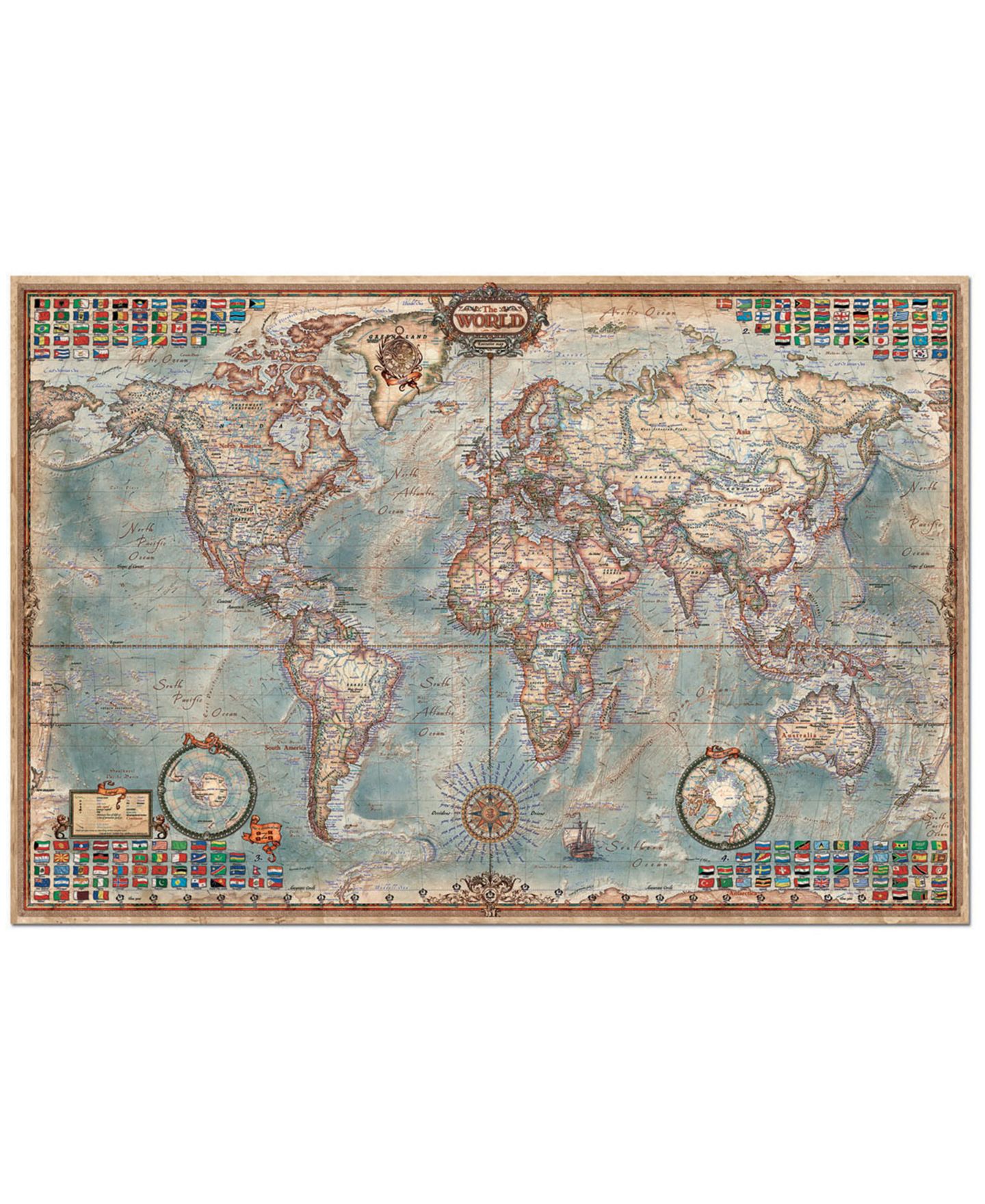 Детский пазл Educa The World Executive Map 4000 Piece Puzzle, Ages 12+ — фото 1