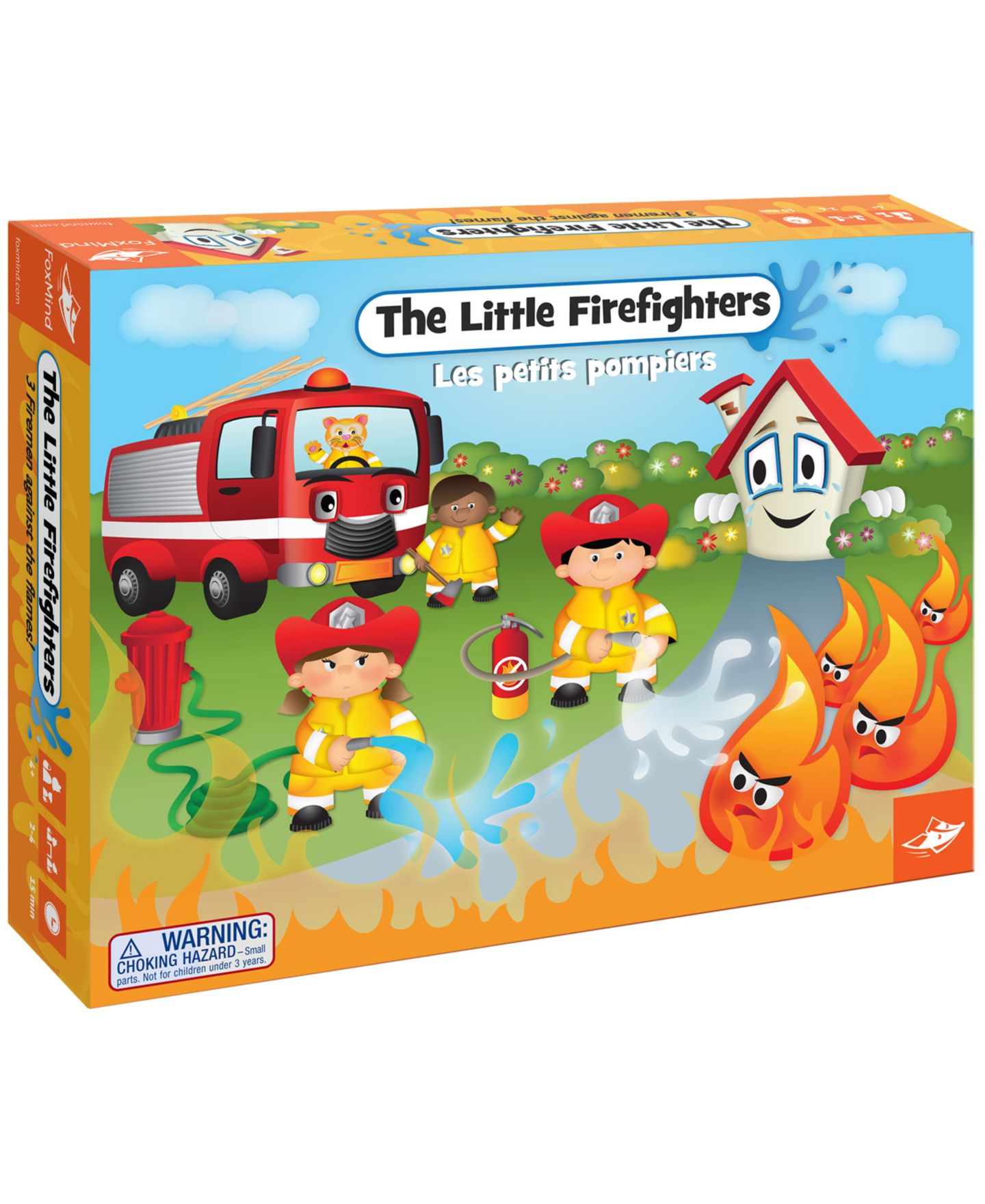 Детские настольные игры FoxMind Games The Little Firefighters Cooperative Family Board Game, 50-Piece, Ages 4+ — фото 1