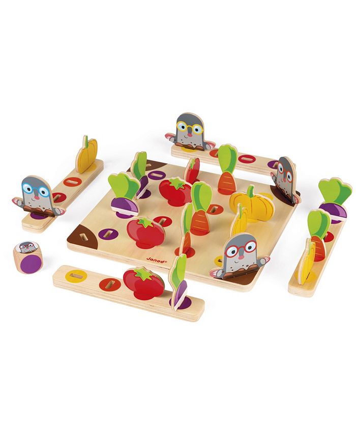 Janod Gioco Da Tavolo Attenti Alla Talpa – Gioco Di Abilità In Legno FSC, Per Bambini 2-6 Anni, 2-4 Giocatori, Scatola J08246