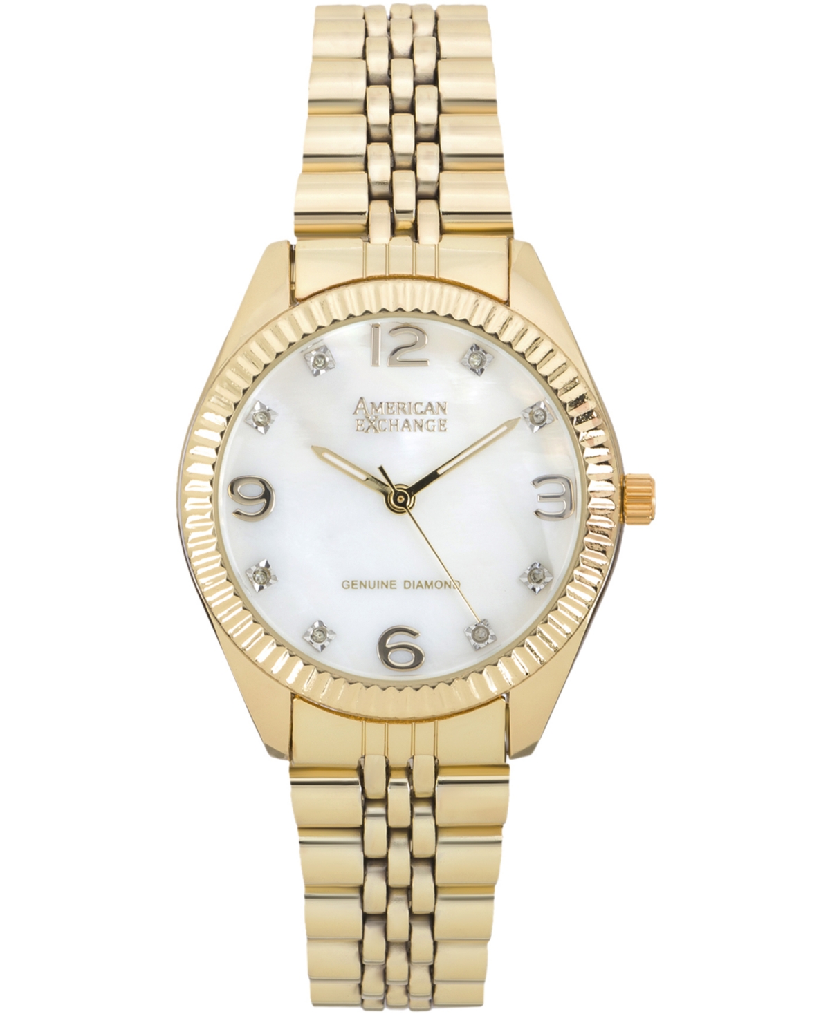 American Exchange Ladies Genuine Diamond Collection Watch, 34mm