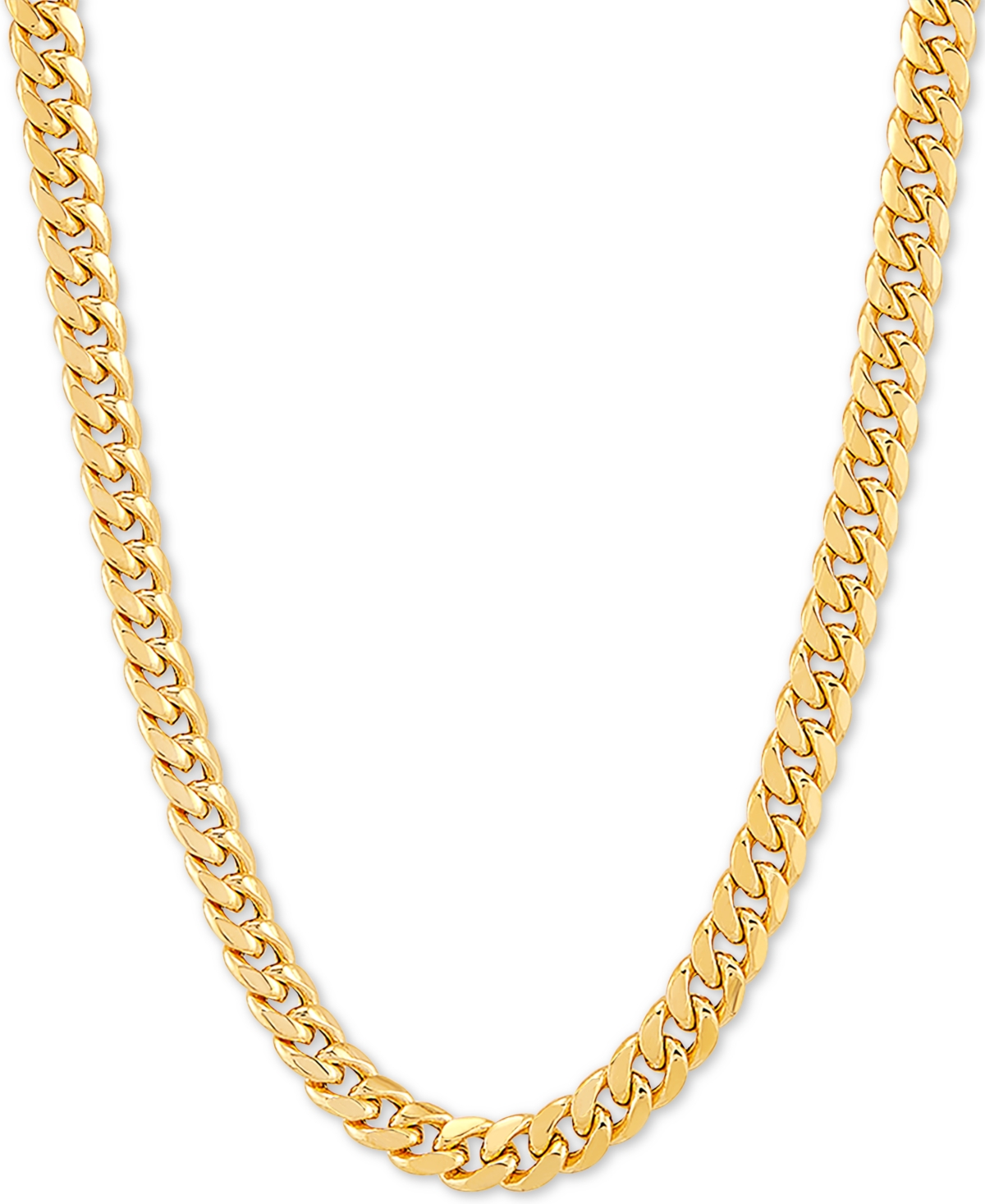 Italian Gold Miami Cuban Link 18" Chain Necklace (6mm) in 10k Gold