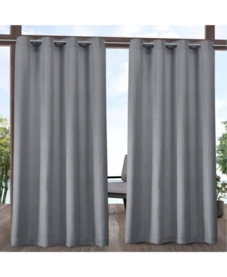 Exclusive Home Biscayne Indoor Outdoor Grommet Top Curtain Panel Pair In Pink
