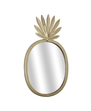 Crystal Art Gallery American Art Decor Pineapple Accent Mirror In Gold-tone