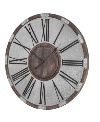 American Art Decor Wood and Oversized Vintage-like Wall Clock - Macy's