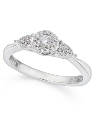 diamond halo promise ring