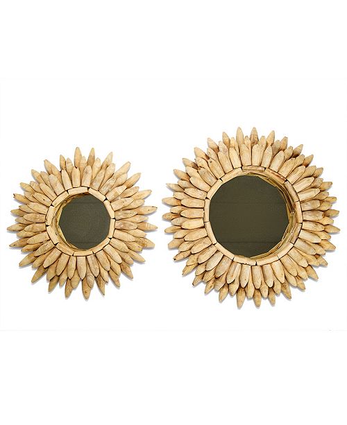 Two S Company Wood Wall Mirror Set Of 2 Reviews All Mirrors