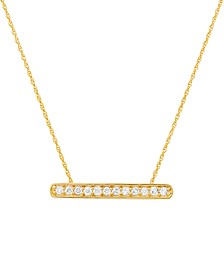 241 WEAR IT BOTH WAYS Diamond Bar Pendant Necklace (1/3 ct. t.w.) in 14k White or Yellow Gold