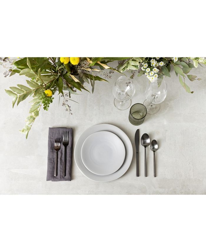 Fortessa Arezzo Brushed Black 20pc Flatware Set Macy's