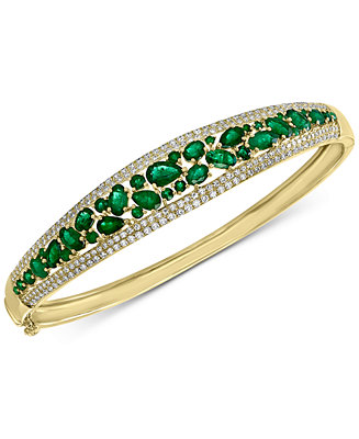 EFFY Collection EFFY® Emerald (4-1/3 ct. t.w.) & Diamond (1/5 ct. t.w ...