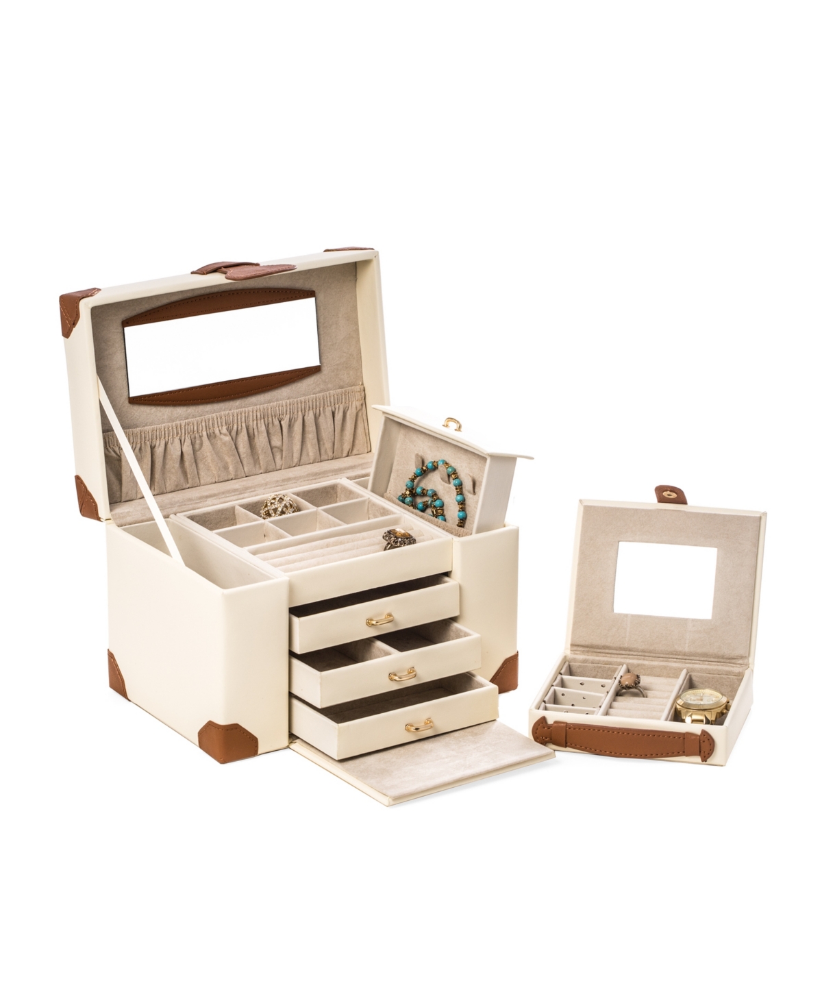 4 Level Multi Compartment Jewelry Box - Multi