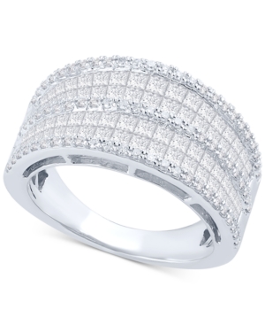 image of Diamond Statement Ring (2 ct. t.w.) in 14k White Gold