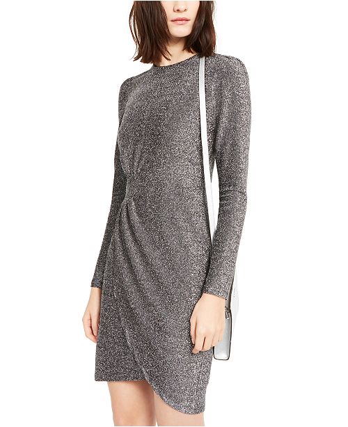 Michael Kors Lurex Wrap Skirt Dress Regular Petite Sizes