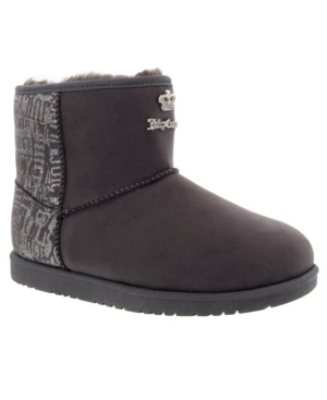 Juicy Couture Kicks Cold Weather Booties Women's Shoes In Grey