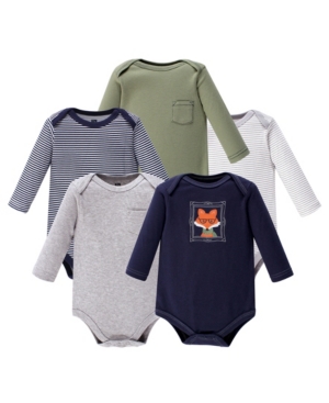Hudson Baby Baby Girl Long Sleeve Bodysuit 5-Pack