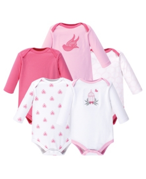 Hudson Baby Baby Girl Long Sleeve Bodysuit 5-Pack