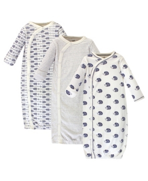 Touched By Nature Baby Girl Organic Kimono Gown 3-Pack