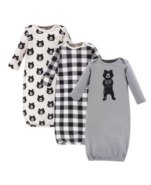Yoga Sprout Baby Girl Cotton Gowns 3-Pack