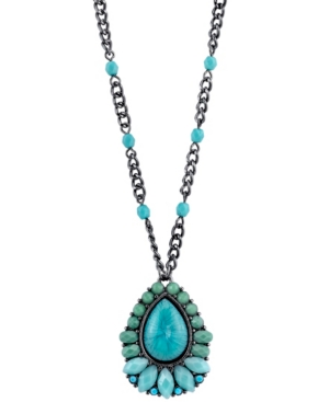 image of 2028 Black-Tone Pendant Necklace