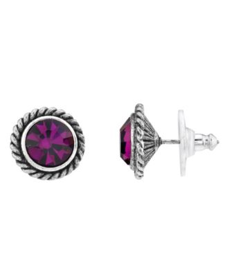 Silver-Tone Stud Earrings