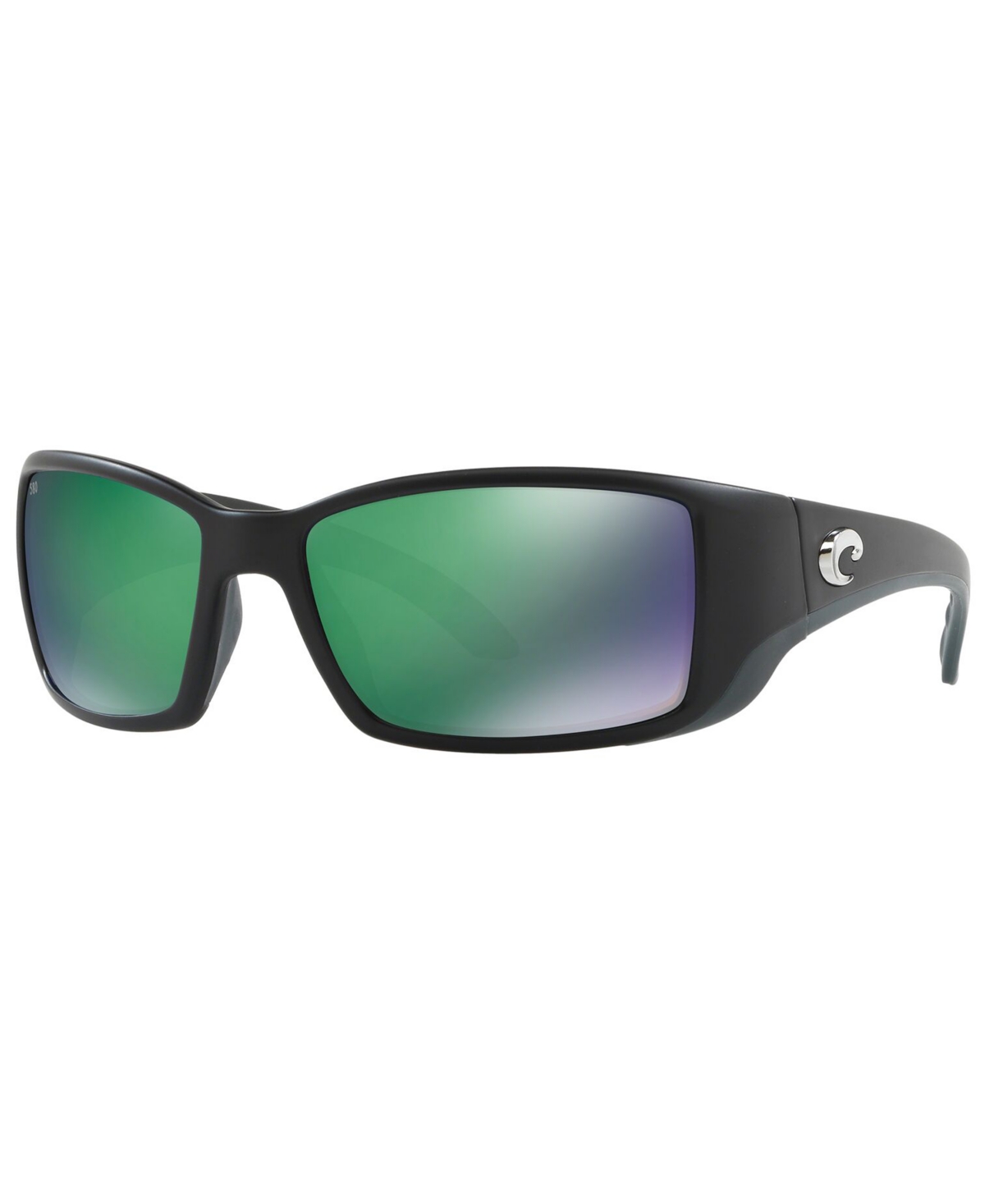 Costa Del Mar Polarized Sunglasses, Blackfin In Black Matte,blue Polar