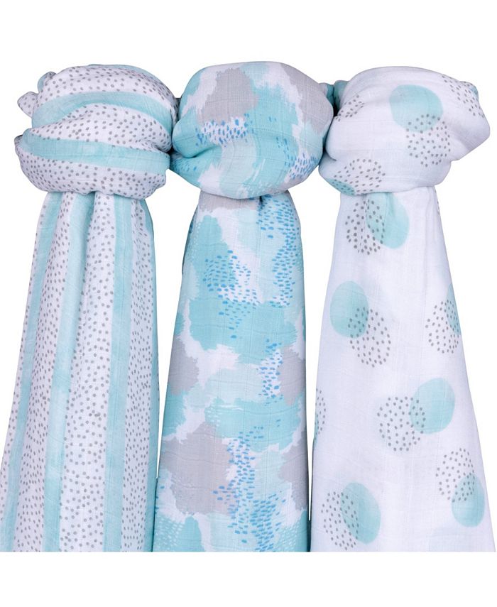 Ely's & Co. Muslin Bamboo Swaddles 3 Pack Macy's