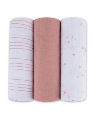 Cotton Muslin Swaddle Blanket 3 Pack
