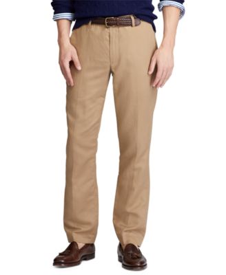 Polo Ralph Lauren Men's Big & Tall Straight Fit Linen-Blend Pants ...