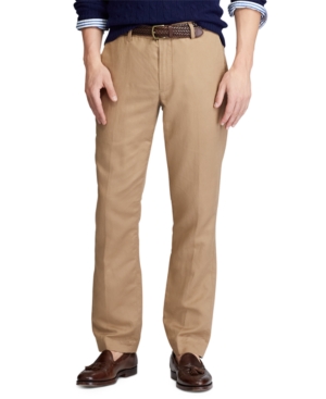 Polo Ralph Lauren Men's Big & Tall Straight Fit Linen-Blend Pants